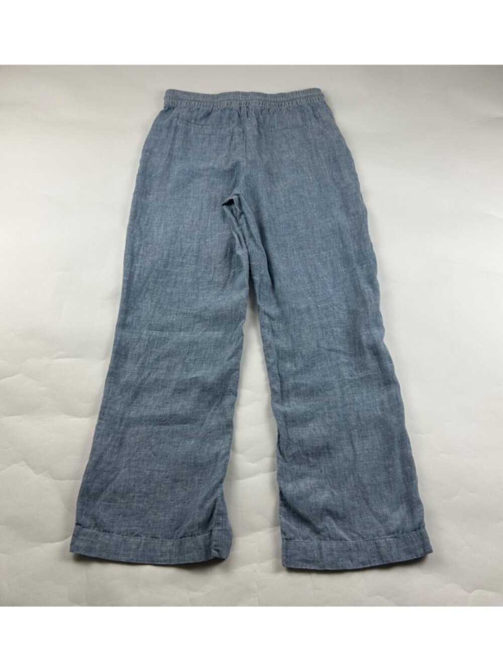 Athleta Light Chambray Blue Linen Cabo Wide Leg Pant 4 - Picture 6 of 8